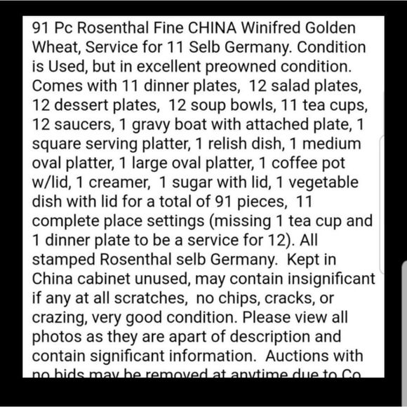 Rosenthal Winifred Golden Wheat Relish Dish - Picture 8 of 11